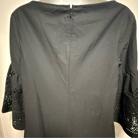 Ralph Lauren Blue Sheath Dress with Bell Sleeves - Picture 6 of 11